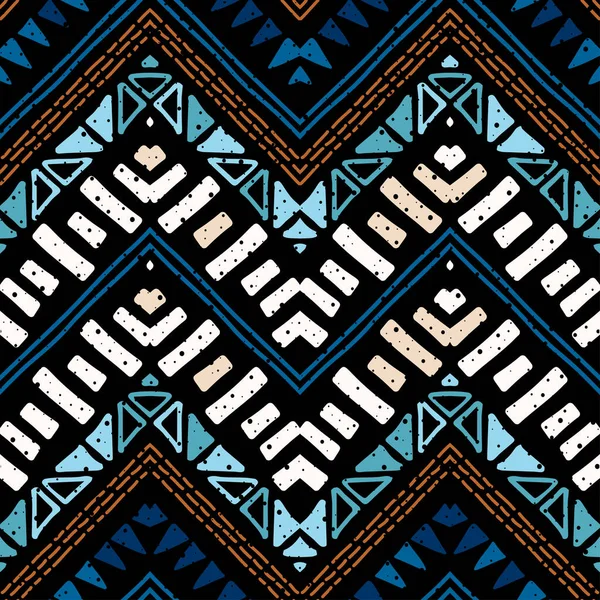 Vector Hand Drawn Seamless Folk Pattern Tribal Design Ethnic Decorative — 图库矢量图片
