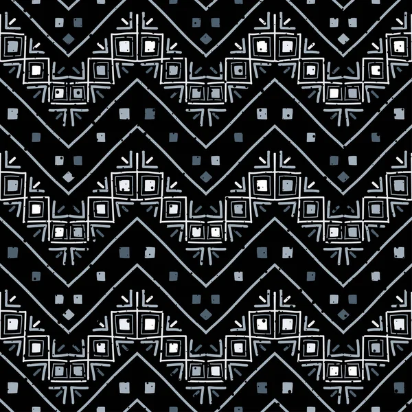 Vector Hand Drawn Seamless Folk Pattern Tribal Design Ethnic Decorative — Stockvektor
