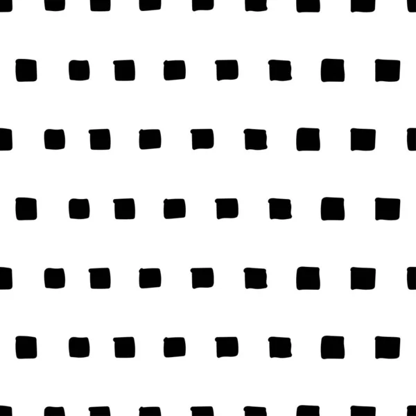 Простий Намальований Вручну Геометричний Візерунок Абстрактні Плями Штрихи Поляки Квадратні — стоковий вектор
