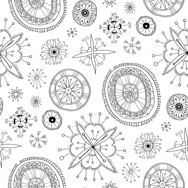 Seamless Multicolor Pattern Oriental Mandalas Islam Arabic Asian Motifs Kaleidoscope — Stock Vector