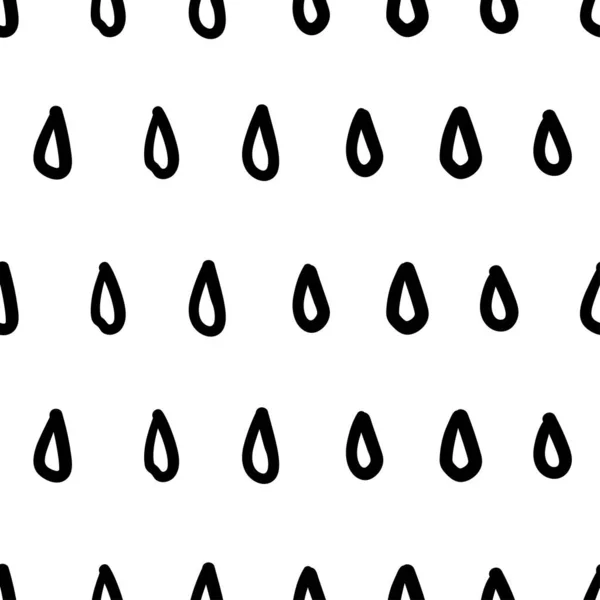 Простий Намальований Вручну Геометричний Візерунок Абстрактні Плями Штрихи Поляки Чорно — стоковий вектор