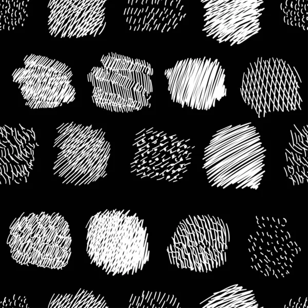 Seamless Pattern Abstract Line Black Backgrounds Patterns Contemporary Hand Drawn — ストックベクタ