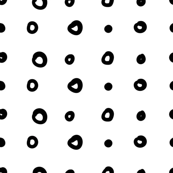 Простий Намальований Вручну Геометричний Візерунок Абстрактні Плями Штрихи Поляки Кола — стоковий вектор