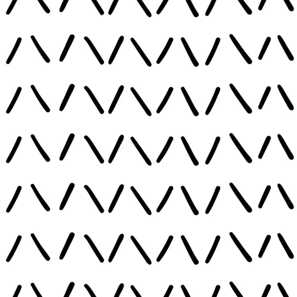Простой Рисованный Вручную Геометрический Узор Абстрактные Линии Черно Белые Полосы — стоковый вектор