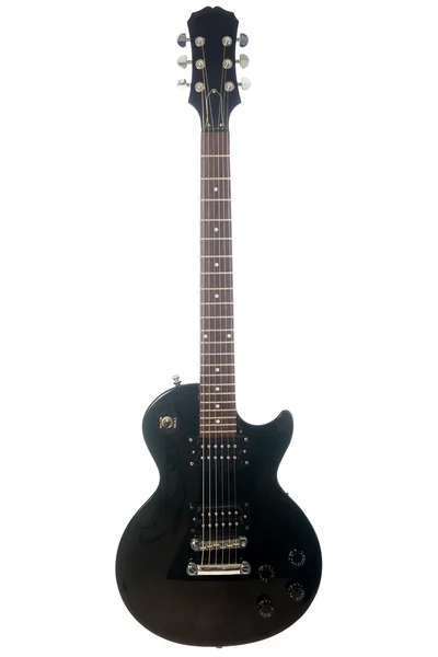 Schwarze E-Gitarre — Stockfoto