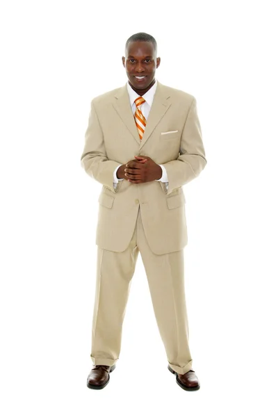 Uomo d'affari in abito abbronzante — Foto Stock