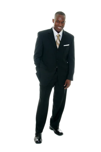 Obchodní muž v černém obleku 2 — Stock fotografie