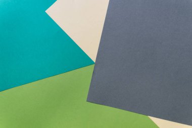 Farklı yeşil renk renklerinin kağıt arkaplanı