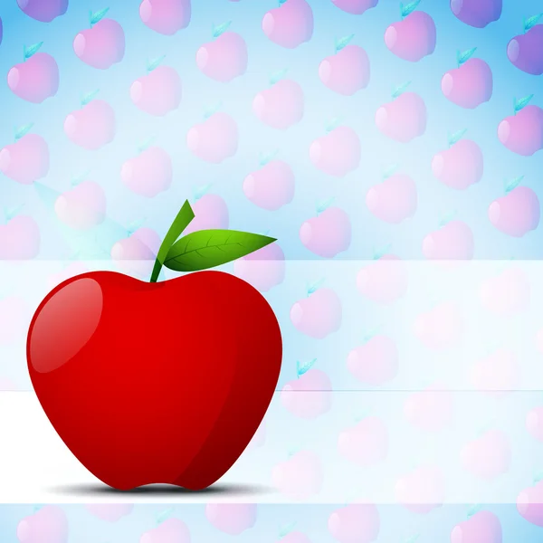 美しい背景を持つ apple のイラスト — ストックベクタ