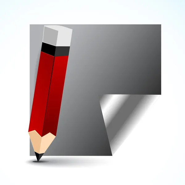 Ilustración de lápiz con espacio para texto — Vector de stock