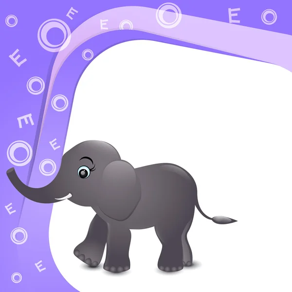 Ilustración del alfabeto E para elefante — Archivo Imágenes Vectoriales