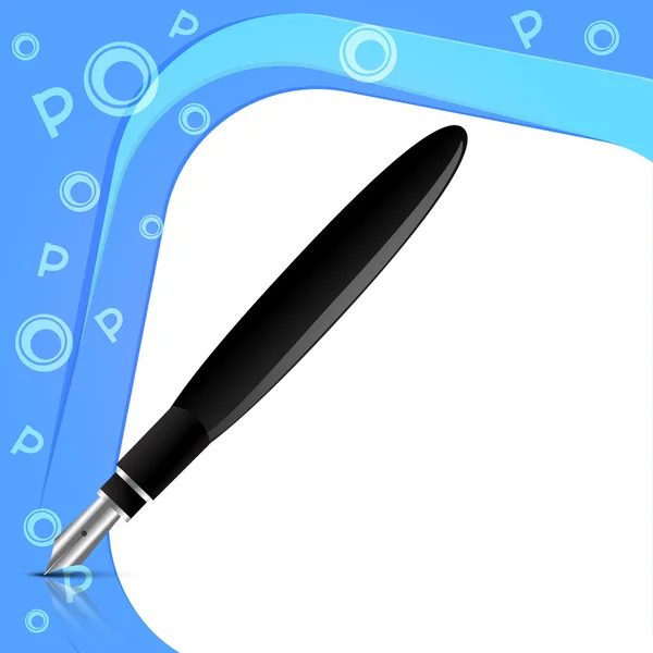 Illustration of alphabet P for pen