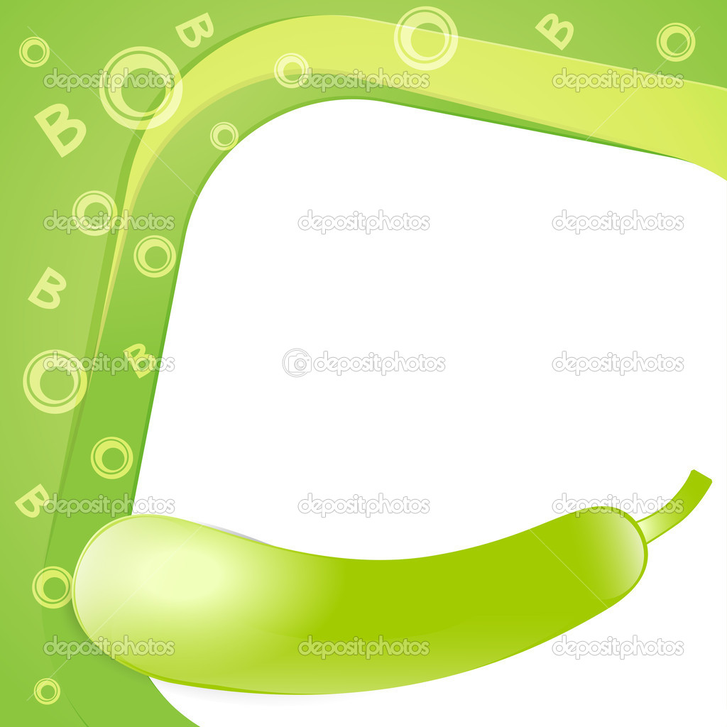 Illustration of alphabet B for bottle gourd