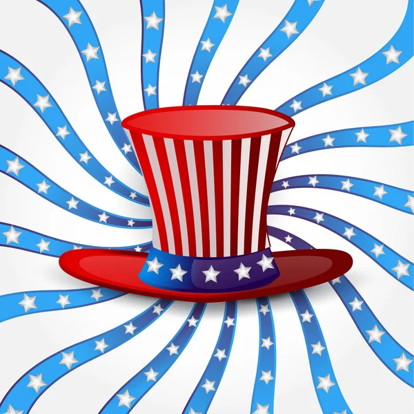 Εικονογράφηση της αμερικανικής ανεξαρτησίας καπέλο — Διανυσματικό Αρχείο