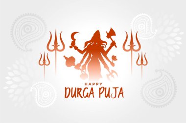 Mutlu durga pooja hindu festivali kart tasarımı