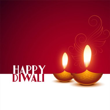 gerçekçi mutlu diwali didiya kart tasarımı diliyor