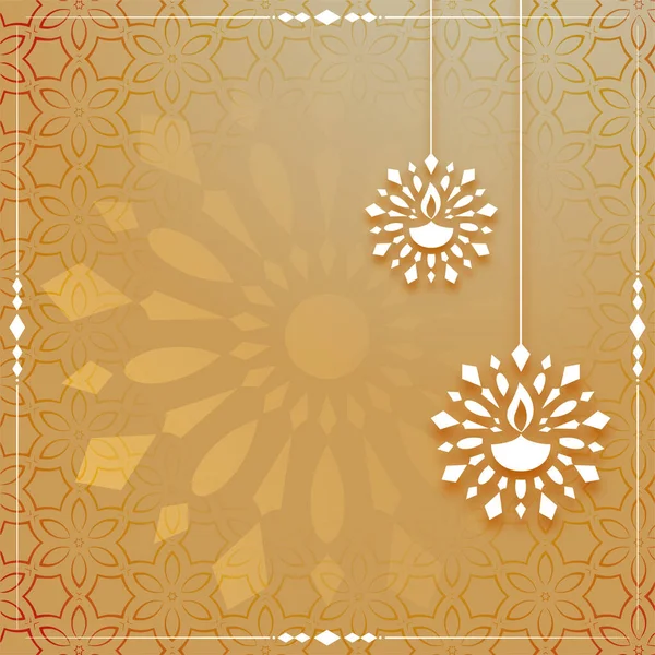 印度Diya装饰节卡片设计 — 图库矢量图片