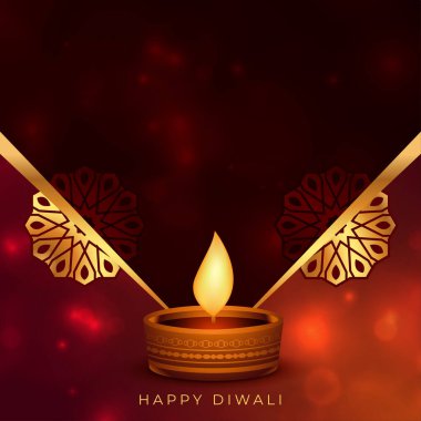 güzel diwali arkaplanı diya yağı lambasıyla