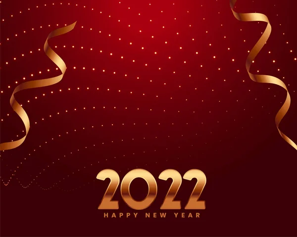 2022 Heureux Nouveau Fond Célébration Année Rouge — Image vectorielle
