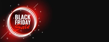 neon dairesi tarzı Kara Cuma indirimli afişi