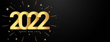 Mutlu yıllar 2022 Altın Kutlama bayrağı