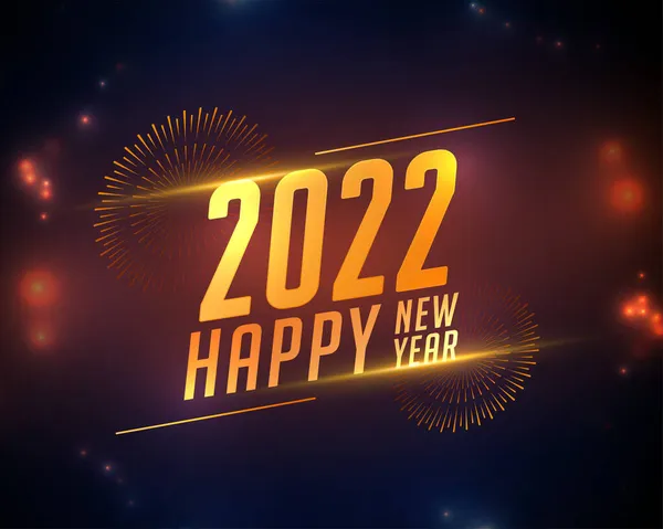 2022 Fundo Ano Novo Com Celebração Fogos Artifício Brilhantes —  Vetores de Stock