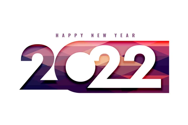 2022 Feliz Año Nuevo Diseño Saludo Estilo Corte Papel — Vector de stock