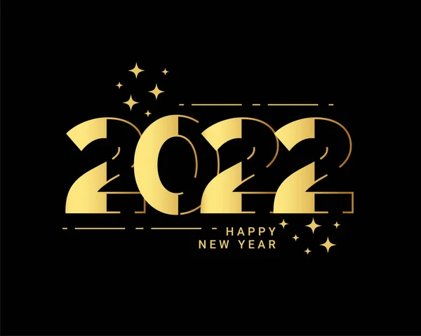 Creative Happy New Year 2022 Card Background — Stock Vector