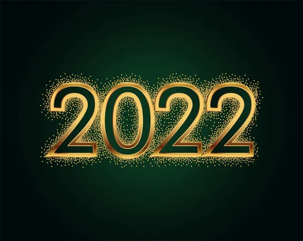 2022 Nouvelle Année Fond Paillettes Dorées — Image vectorielle