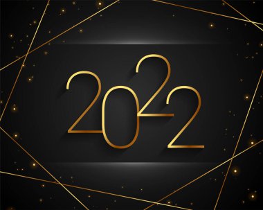 2022 satır biçimi altın yeni yıl arkaplanı