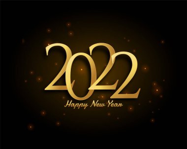 Yeni yıl 2022 Altın Karşılama Tasarımı
