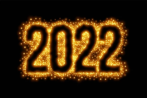 Musujące 2022 Nowy Rok Kartka Okolicznościowa — Wektor stockowy