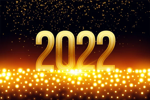 2022 Año Nuevo Oro Brillante Celebración Fondo — Archivo Imágenes Vectoriales
