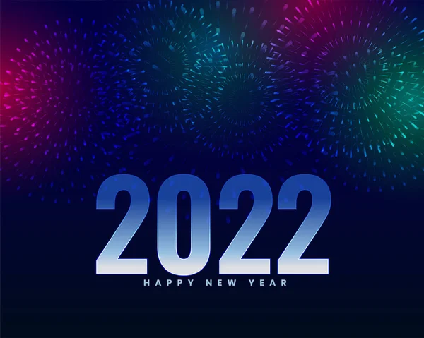 Feliz Ano Novo 2022 Design Banner Festival — Vetor de Stock