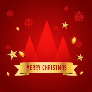 Neşeli Noel kutlama tebrik kartı tasarımı