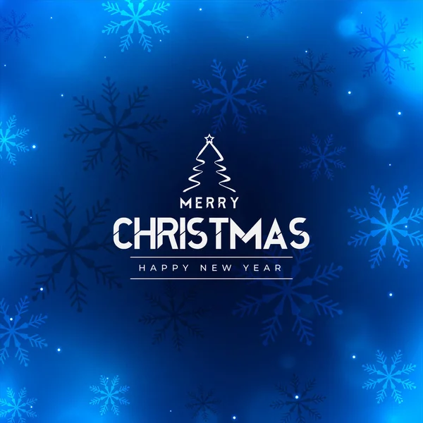 Shiny Merry Christmas Snowflakes Decoration Design — Stock Vector