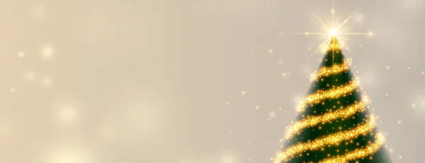 Árbol Navidad Hecho Con Banner Destellos — Vector de stock