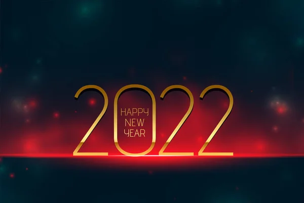 Vermelho Brilhante 2022 Desejos Ano Novo Design Saudação —  Vetores de Stock
