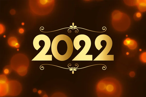 New Year 2022 Celebration Bokeh Shiny Wallpaper Design — Stock Vector