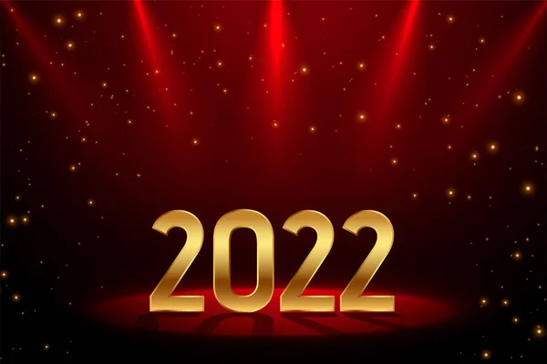 New Year Stage Background Text 2022 Focus Light — Stock Vector
