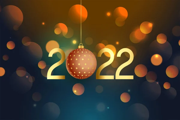 Νέο Έτος 2022 Σύνθεση Ταπετσαρία Φόντο Bokeh — Διανυσματικό Αρχείο