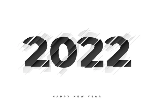 2022 Create Text Slices Style Happy New Year — Stock Vector