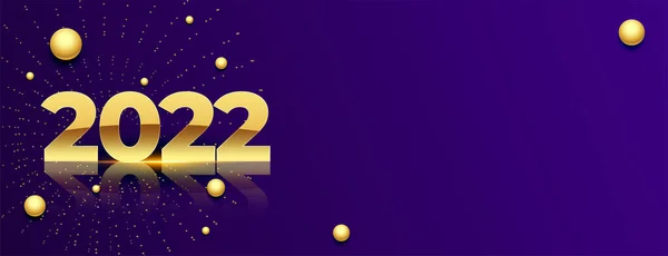 Moderne 2022 Bannière Sur Fond Violet — Image vectorielle