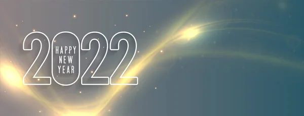 Lesklý 2022 Světelný Efekt Stylový Nový Rok Krásné Tapety — Stockový vektor