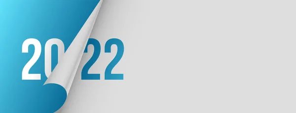 2022 Banner Año Nuevo Estilo Rizo Página — Archivo Imágenes Vectoriales