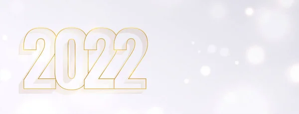 Projeto Mínimo Banner Bokeh Branco 2022 —  Vetores de Stock