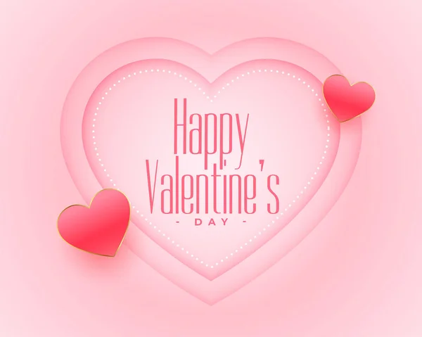 Happy Valentines Day Cute Love Hearts Lovely Greeting — Stockvector