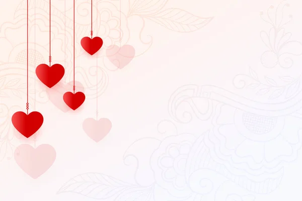 Simple Valentines Day Background Text Space — Image vectorielle