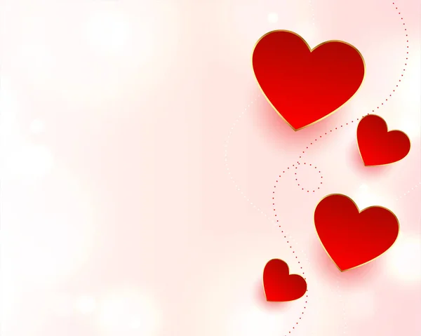 Красивые Сердца Валентина День Фон Текстовым Пространством — стоковый вектор