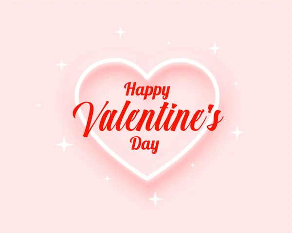 Cute Valentines Day Background Soft Heart — Stok Vektör